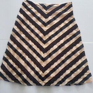 Black Lace Trim A Line Skirt Blush Pink Side Zipper Whimsigoth Romantic Fairy